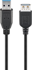 Câble de Rallonge USB 3.0, 1,8 m, noir