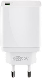 USB quick charger QC3.0 (18W) white USB quick charger QC3.0 (18W) white