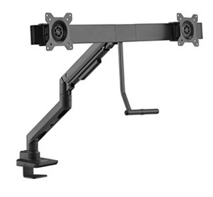 Supporto per monitor doppio Office, nero