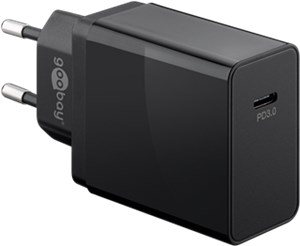 USB-C™ PD (Power Delivery) Schnellladegerät (25 W), schwarz USB-C™ PD (Power Delivery) Schnellladegerät (25 W), schwarz