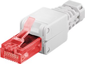 Tool-free RJ45 network connector CAT 6 UTP unshielded