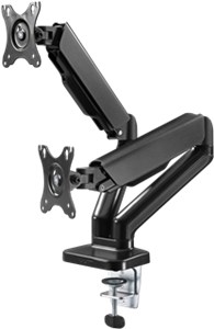 Doppel-Monitorhalterung mit Gasdruckfeder Doppel-Monitorhalterung mit Gasdruckfeder