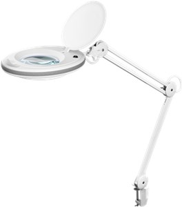 LED Magnifying Lamp with Clamp, 8 W, white