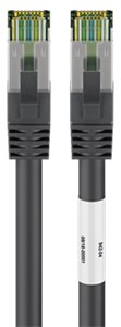 Câble Patch RJ45 (CAT 6A, 500 MHz) avec CAT 8.1 Câble Brut S/FTP, noir