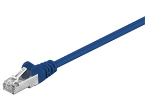 CAT 5e kabel krosowy, SF/UTP, niebieski, 0,25 m