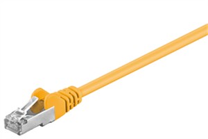 CAT 5e kabel krosowy, SF/UTP, żółty, 0,5 m