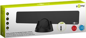 Ultraflache aktive Full HD DVB-T2 Zimmerantenne, inkl. LTE/4G Filter Ultraflache aktive Full HD DVB-T2 Zimmerantenne, inkl. LTE/4G Filter