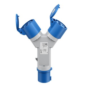 CEE Adapter, CEE Plug to 2x CEE Coupler CEE Adapter, CEE Plug to 2x CEE Coupler